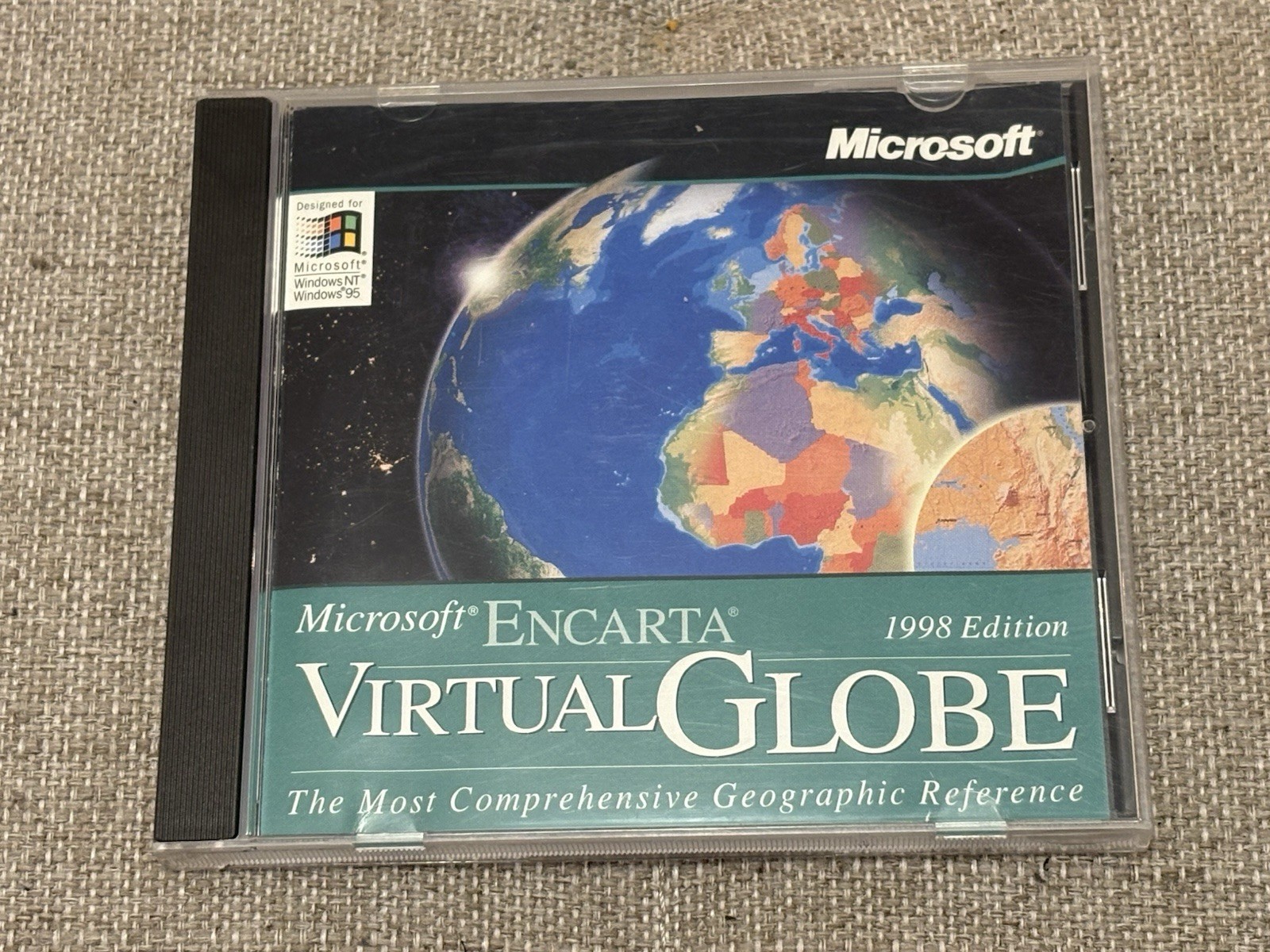 Microsoft Encarta Virtual Globe 1998 CD In A Case