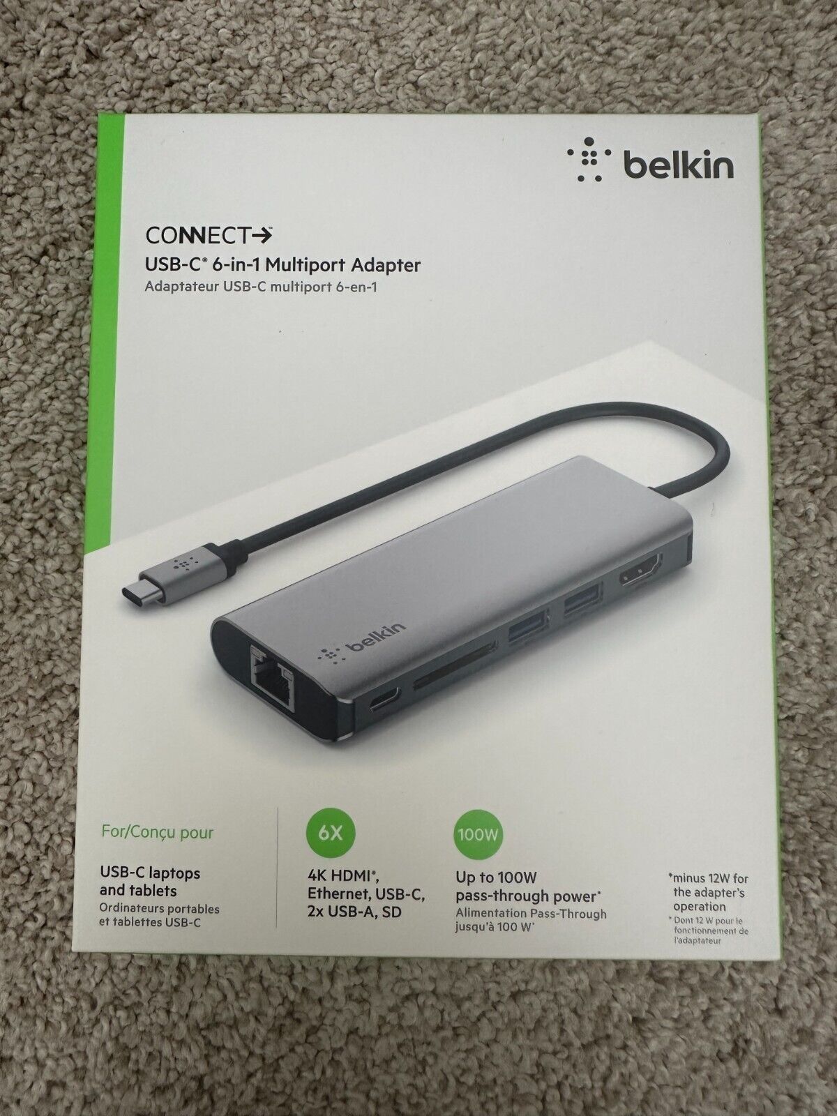 Authentic Belkin Connect USB-C Audio & Charge Adapter