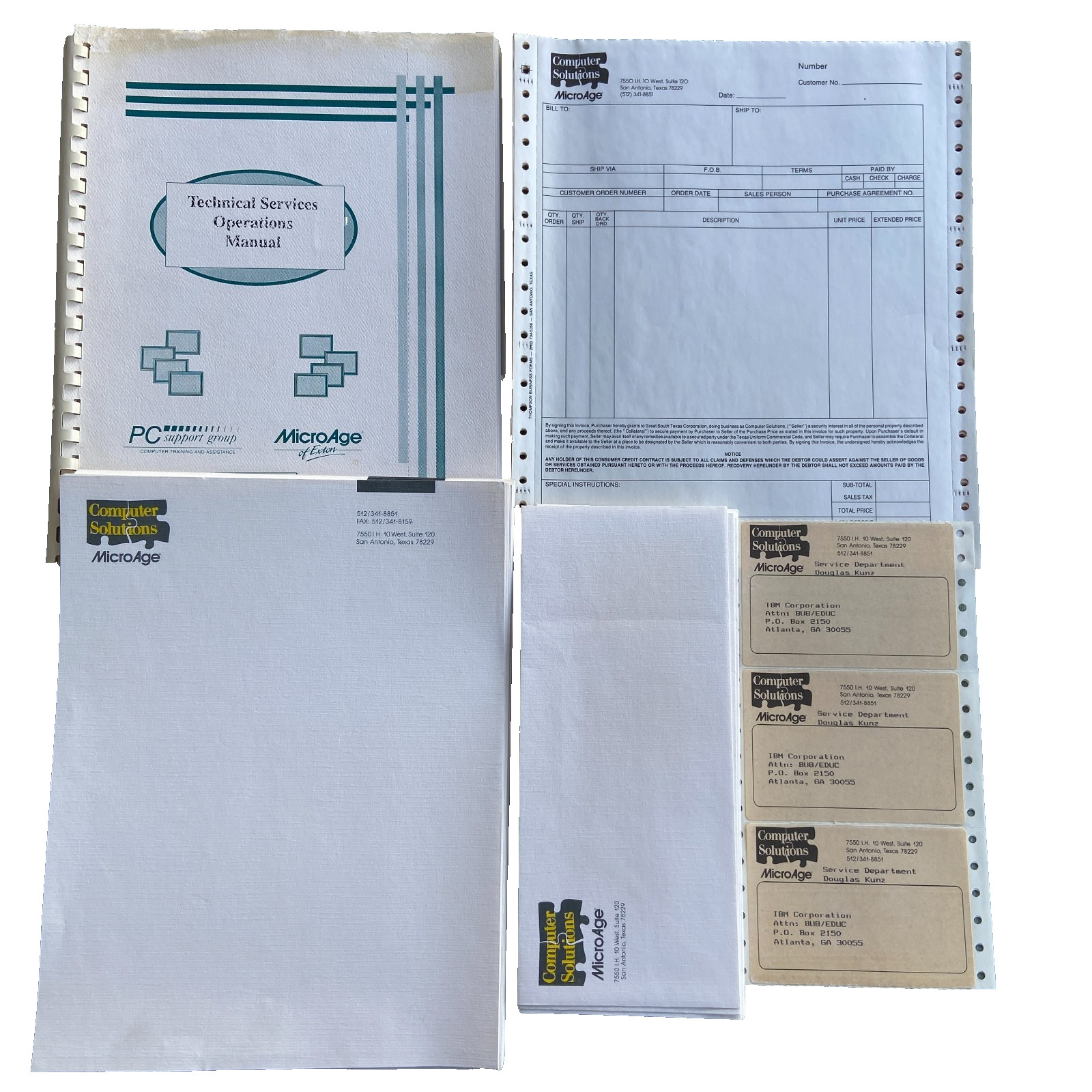 MicroAge Computer Solutions Technical Services Operations Manual Paper Vintage 