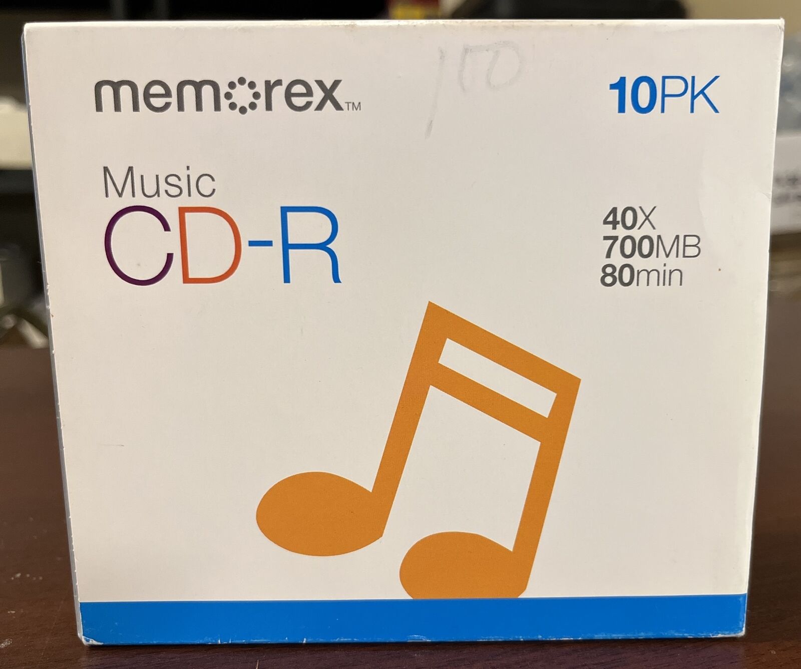 NEW MEMOREX CD-R 10 PACK - 40X / 700MB/ 80MIN With Cases
