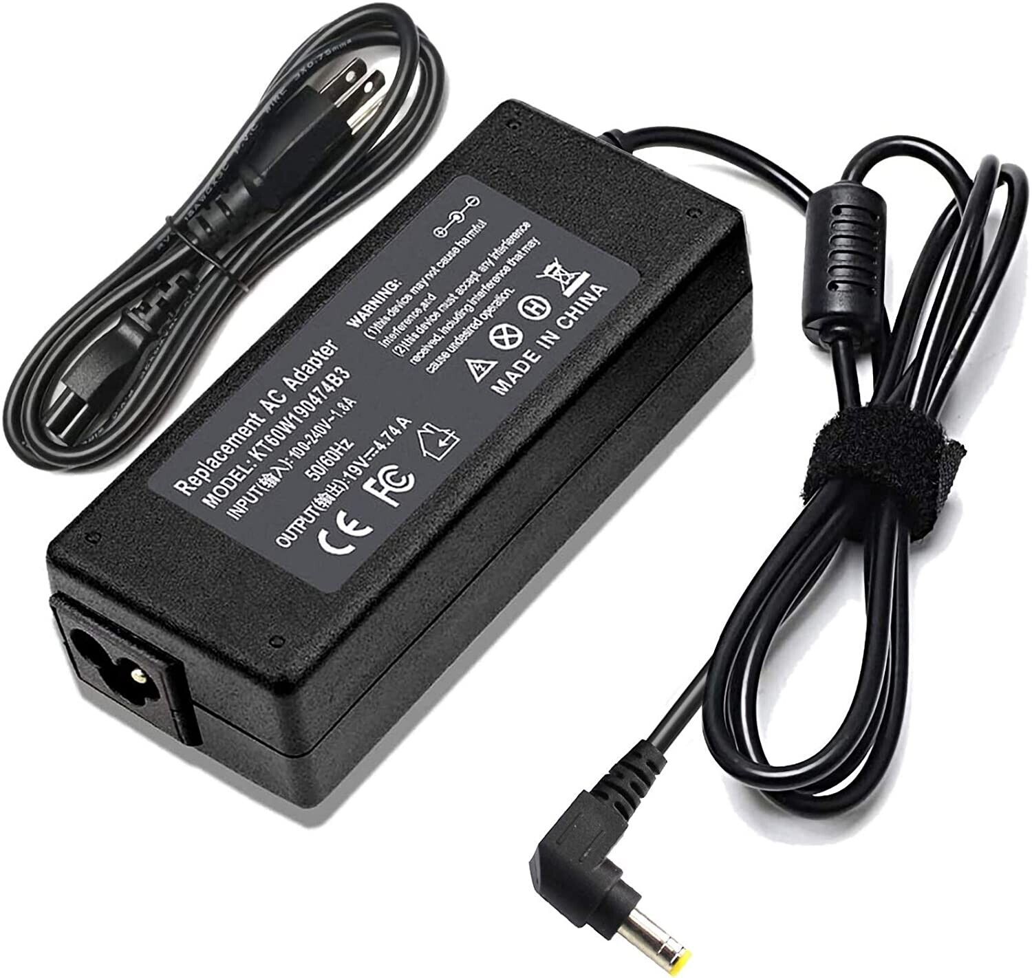 AC Adapter Charger For Toshiba Satellite L305-S5875, L305-S5876, L305-S5877