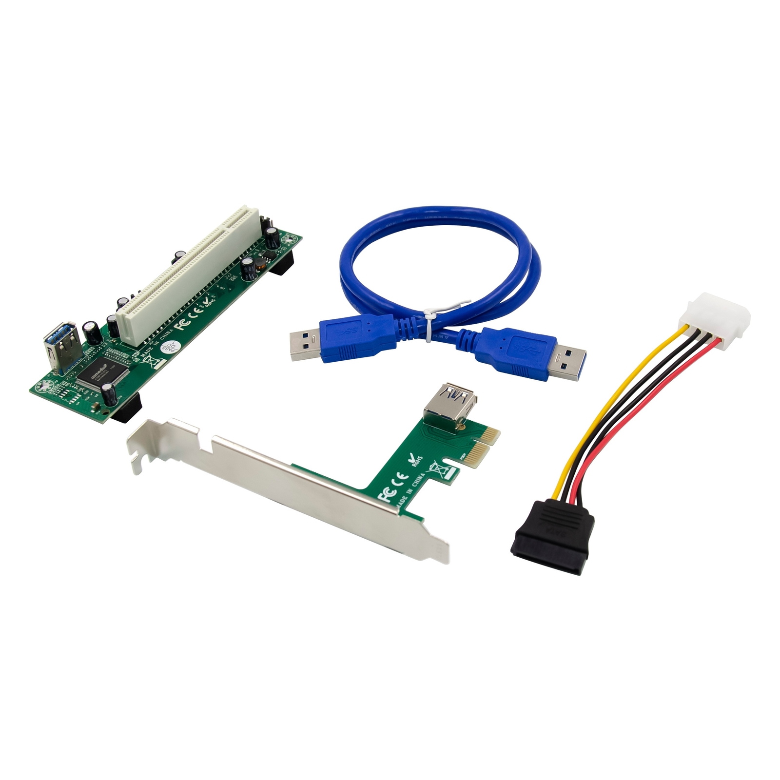 PCI Express X1 to PCI Riser Card Bus Card Adapter  for Desktop ASM1083 Chip