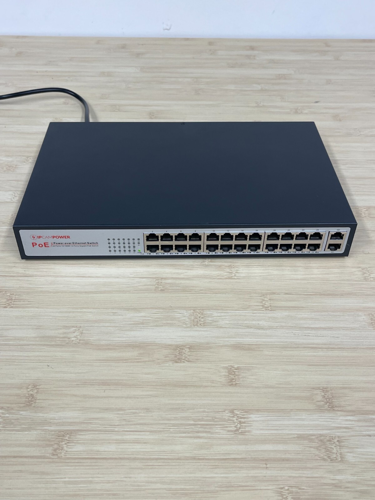 IPCamPower IPCP-24P2G-AF2 24 Port POE Switch W/ 2 Gigabit Uplinks