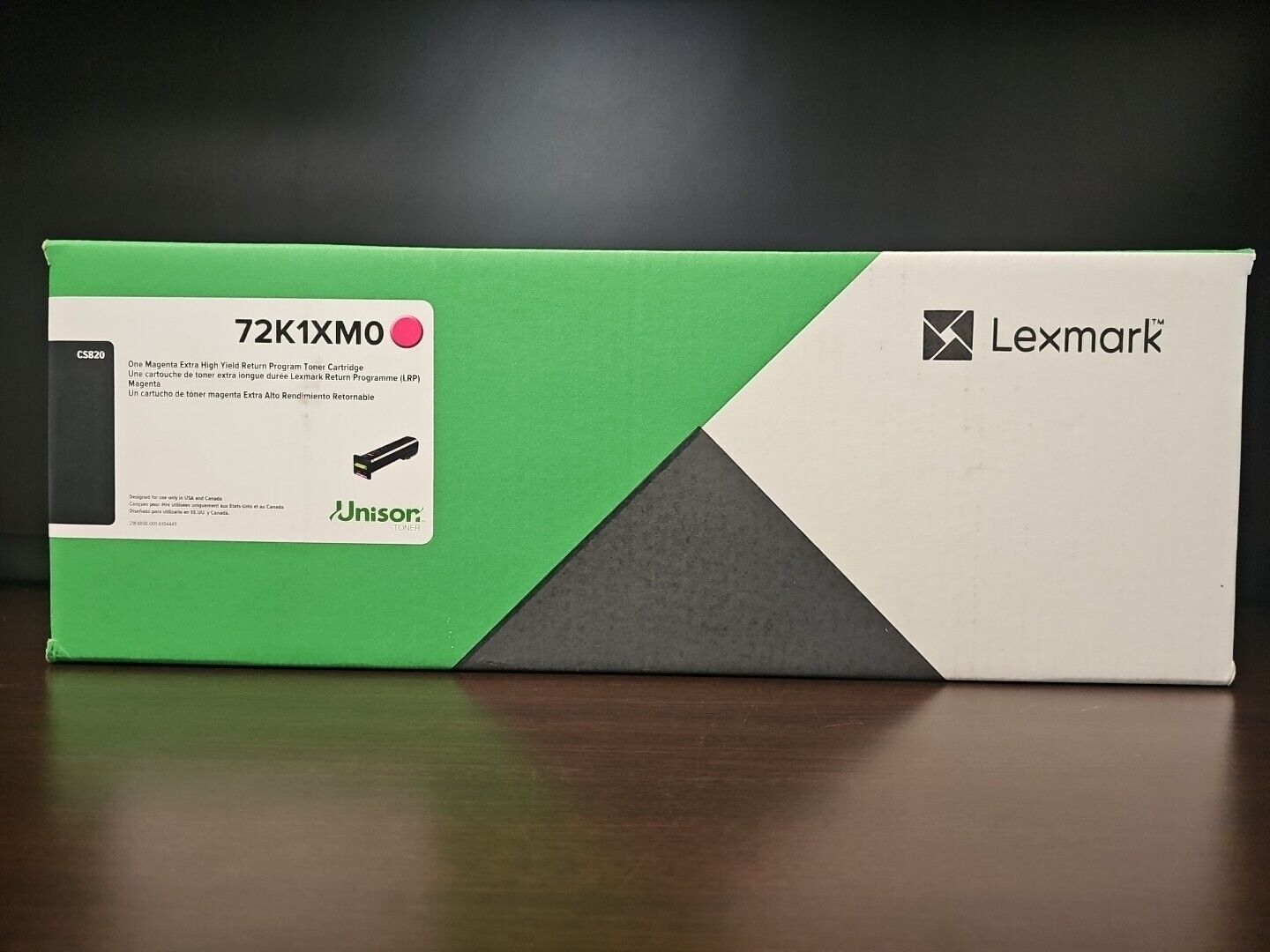 Genuine LEXMARK CS820 72K1XM0 Magenta Toner Cartridge - Sealed - High Yield