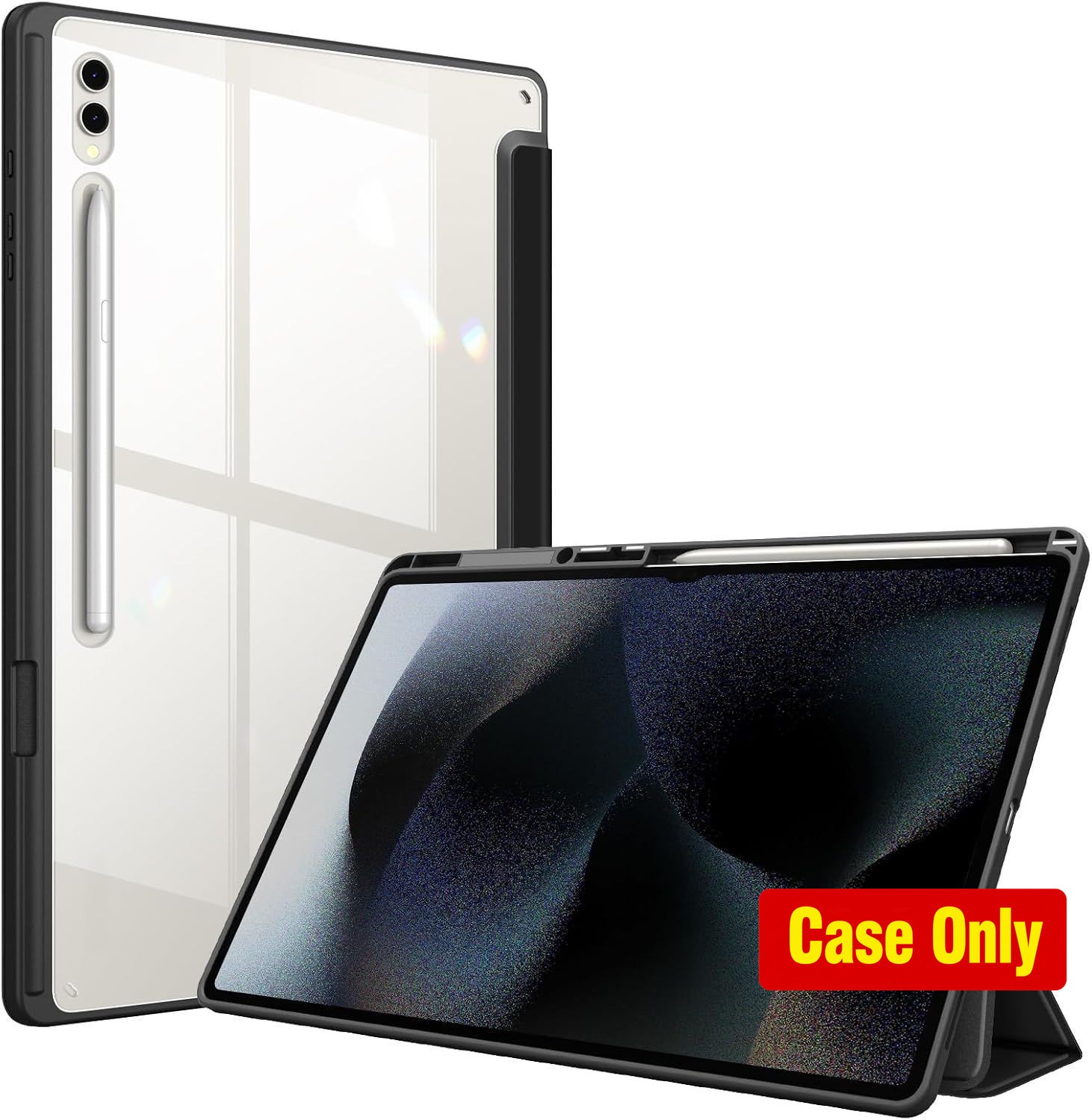 Shockproof Slim Case for Samsung Galaxy Tab S10 Ultra 2024, Clear Transparent Ba