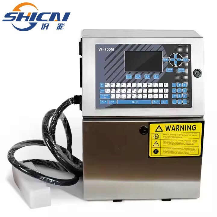 Industrial Expiry Date Ink Printing Continuous Automatic CIJ Inkjet Printer-