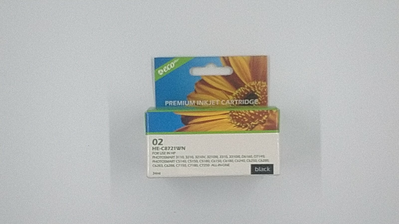 C8721WN ECOPLUS COMPATIBLE FOR HP02 BLACK INK