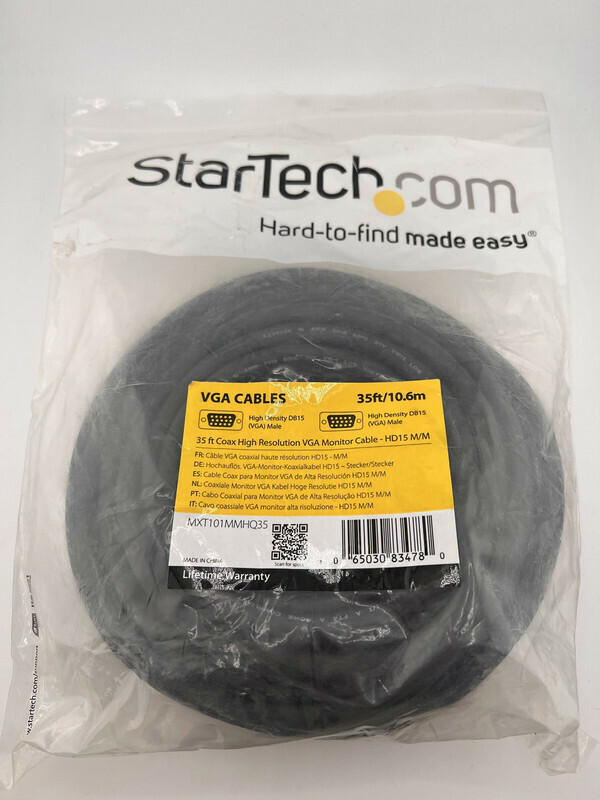 STARTECH VGA 35FT/10.6M COAX HIGH RESOLUTION MONITOR CABLE HD15 M/M MXT101MMHQ35