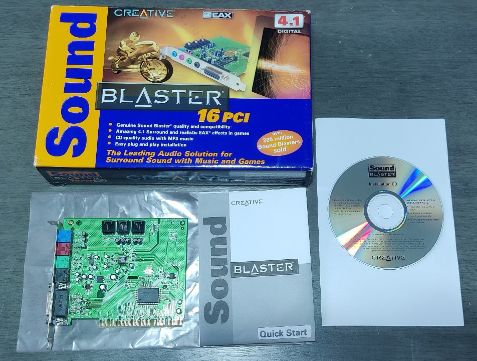 Open Box - Creative Sound Blaster 16 PCI 4.1 Sound Card - Vintage Retro