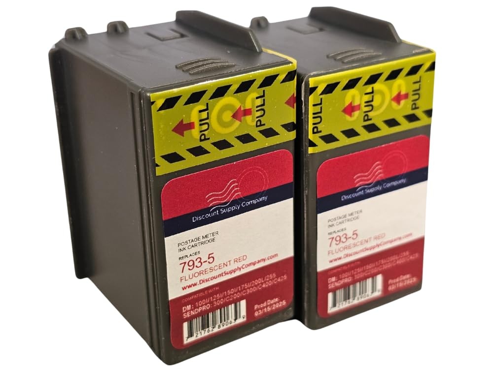 793-5 Cartridges (2pack) for Pitney Bowes P700, DM100i-DM225 Postage Meters