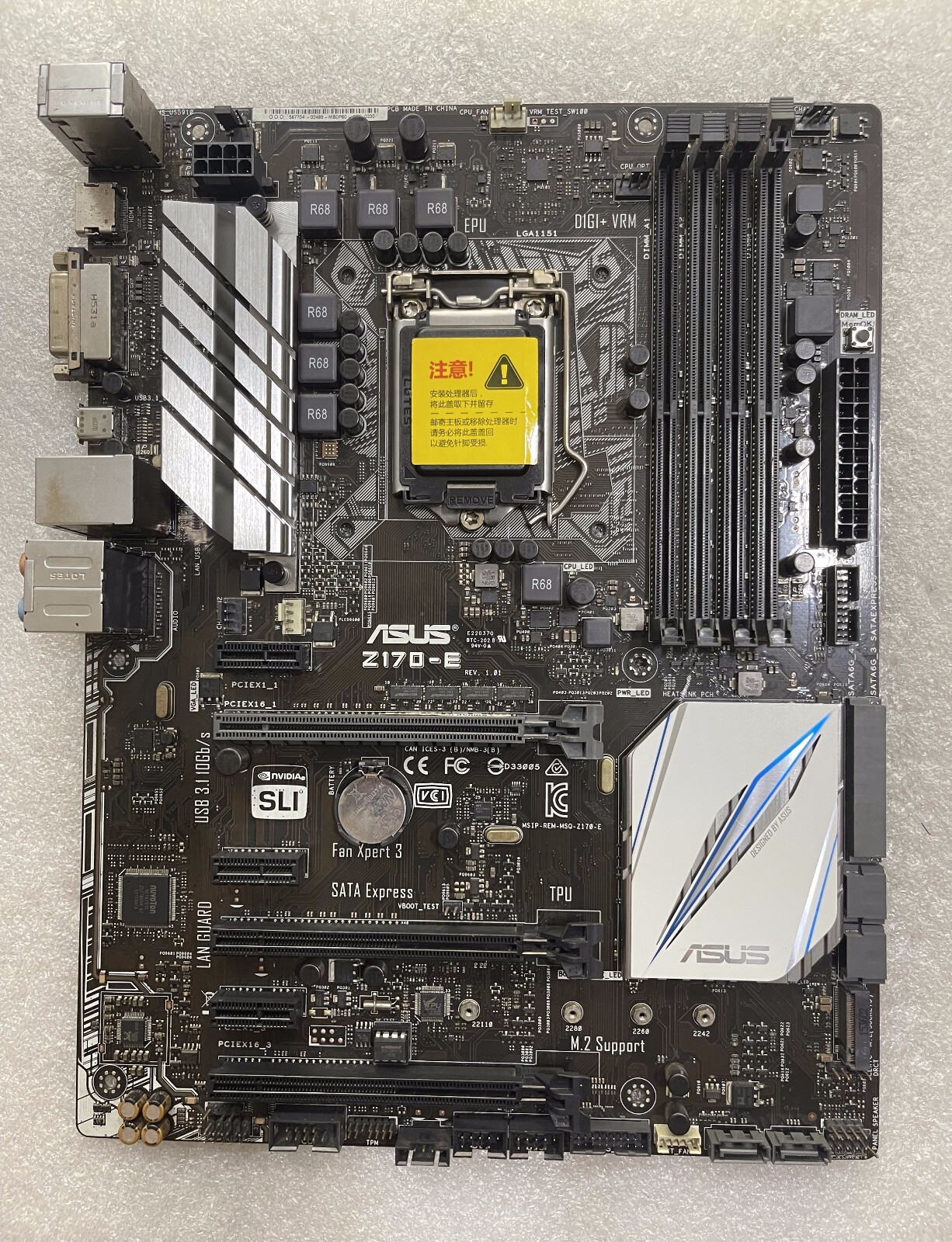 ASUS Z170-E Motherboard Chipset Intel Z170 LGA1151 DDR4 DVI HDMI