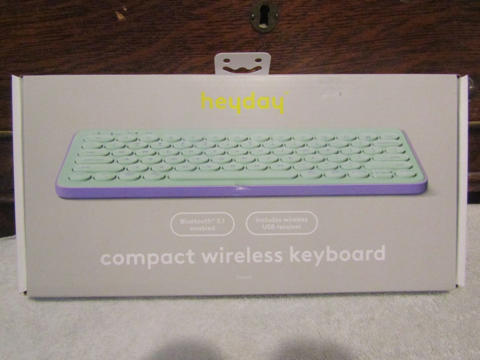 New Heyday Purple/Teal Compact Wireless Keyboard Bluetooth