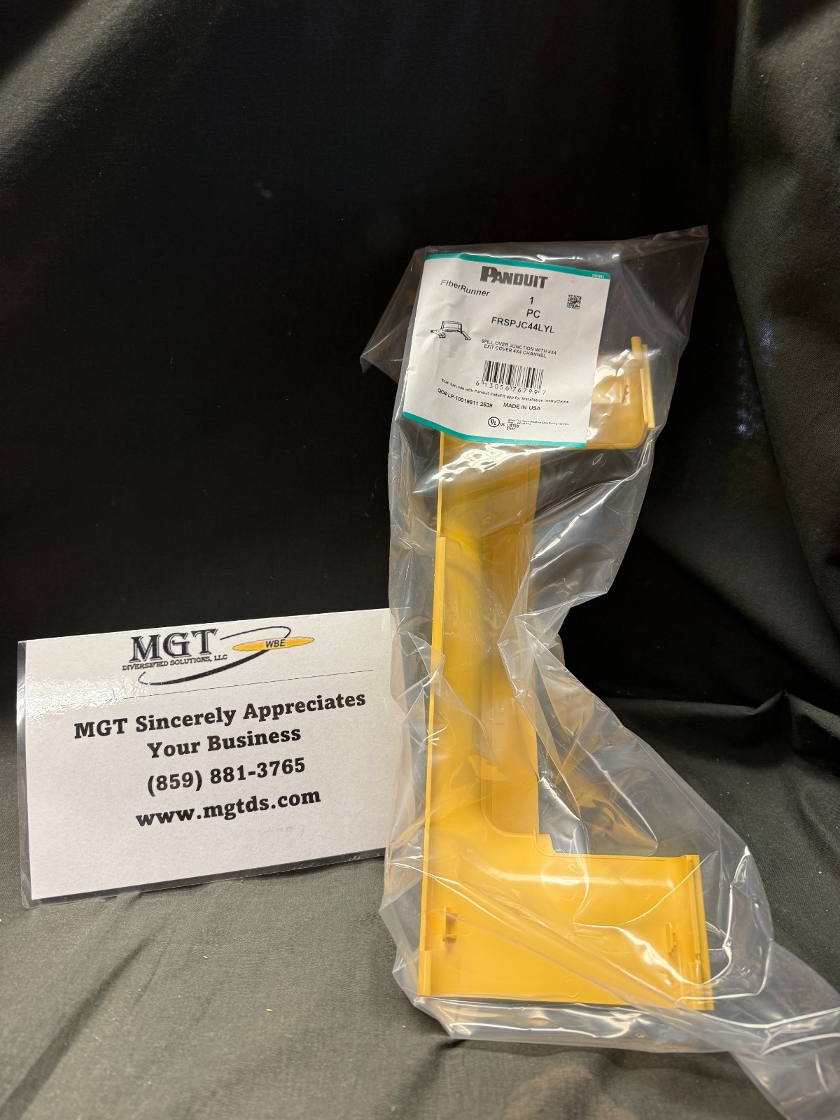 PANDUIT / FRSPJC44LYL / SPILL-OVER JUNCTION WITH 4X4 EXIT COVER, 4X4 CHANNEL