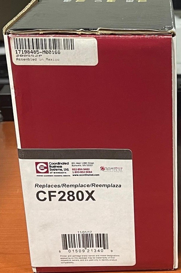 Compatible CF280X (80X) Black Toner for HP M401 M425 – Open Box Unused