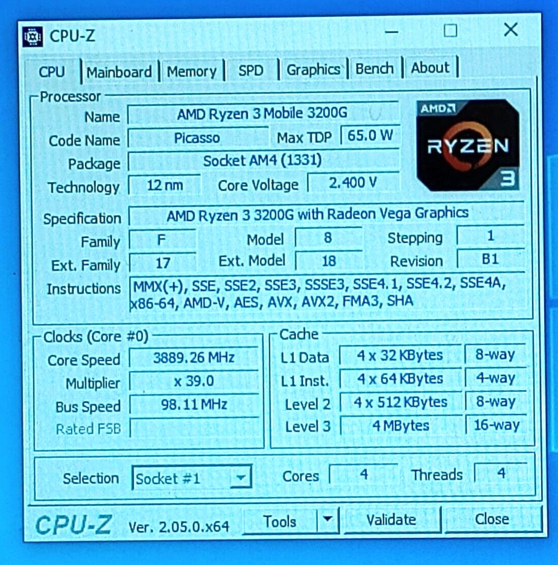 YD3200C5M4MFH AMD CPU Ryzen 3 3200G 3.6GHZ Socket AM4 USA Seller Fast Ship
