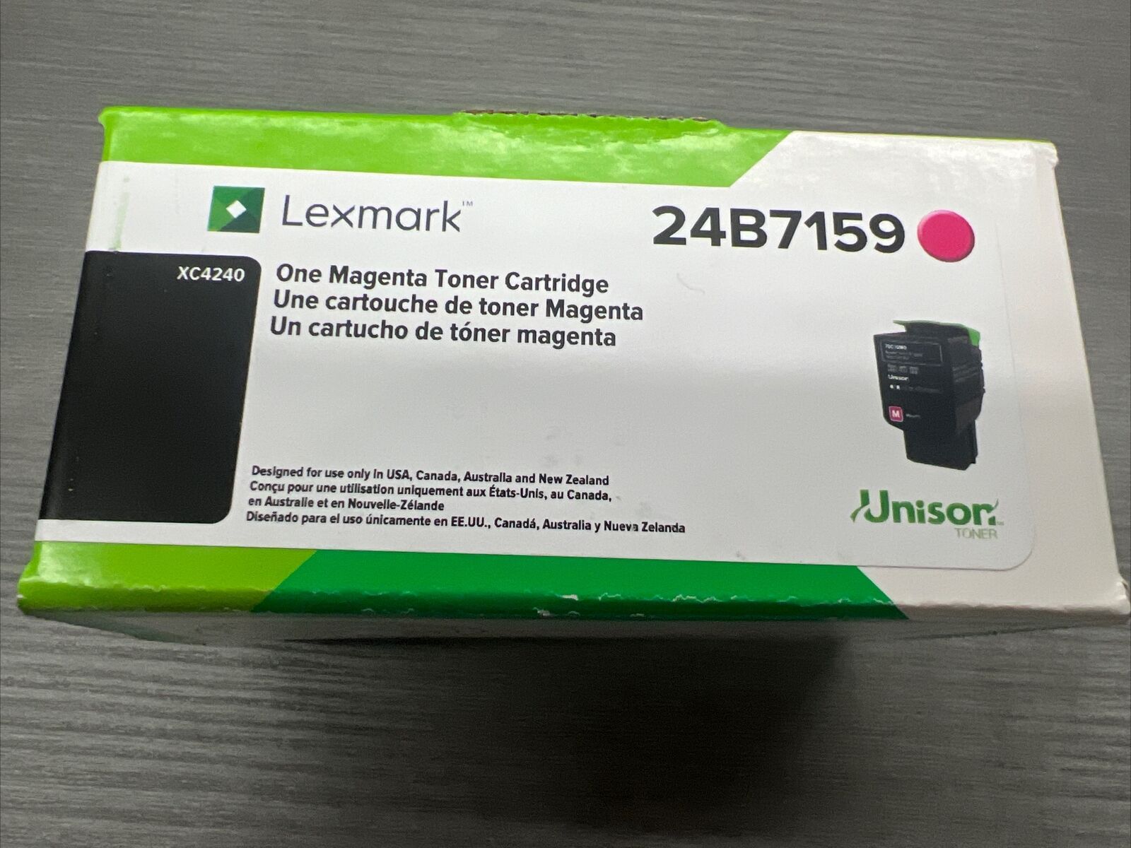 Genuine Lexmark 24B7159 Magenta Toner Cartridge - OEM New Unopened