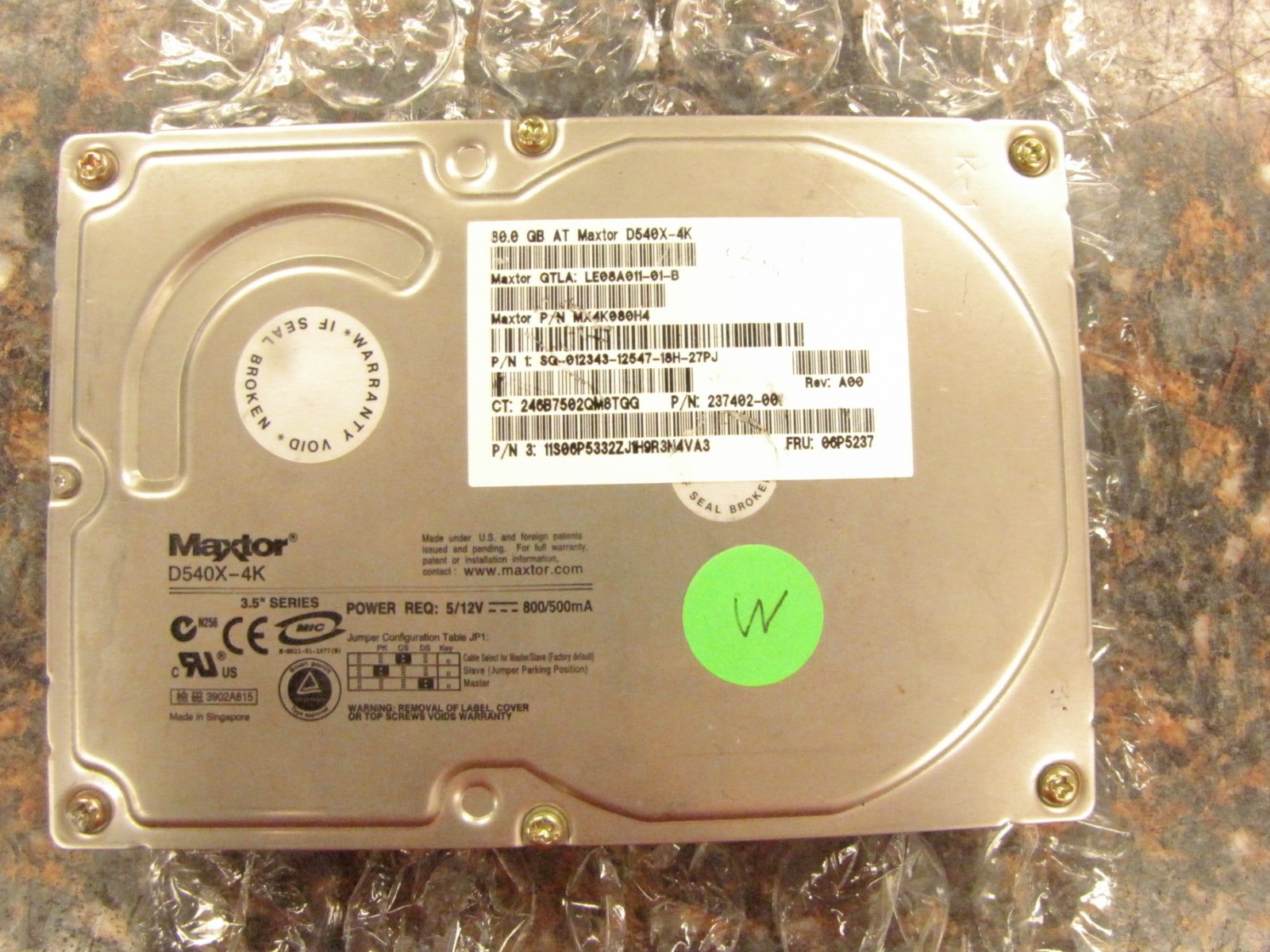 MAXTOR D540X-4X AT 80GB 5400 RPM EIDE ATA-100 MX4K080H4 Hard Drive TESTED -NK43