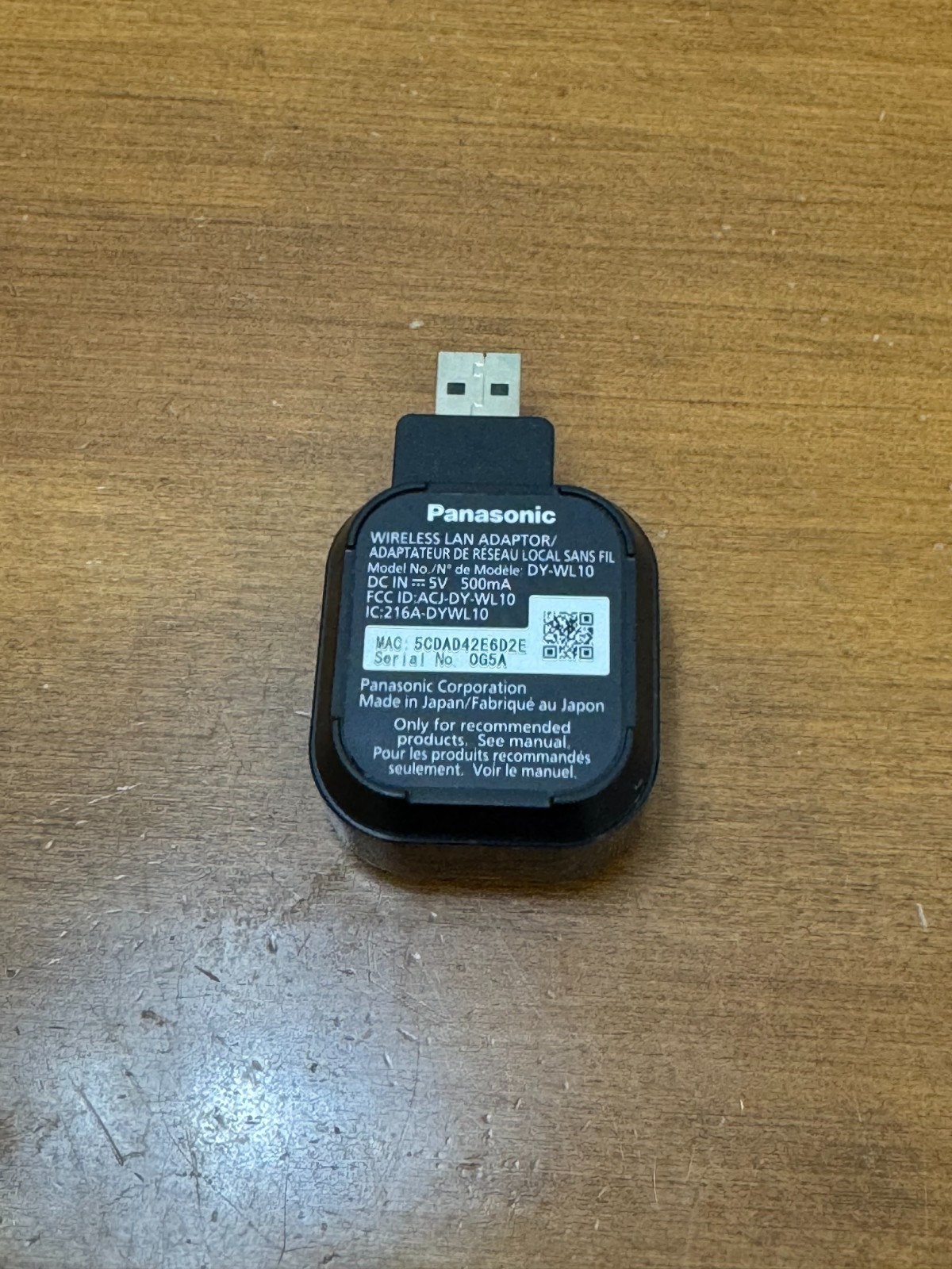 Panasonic DY-WL10 USB Wireless LAN Adapter WiFi Dongle For Blu-Ray TV