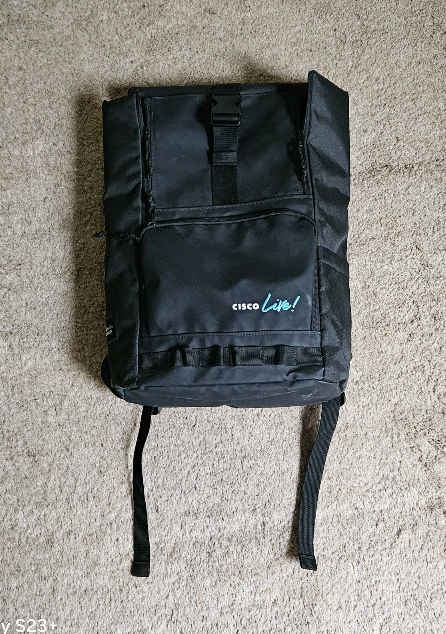 RARE AUTHENTIC SWAG CISCO LIVE BLACK BACKPACK HANDLE