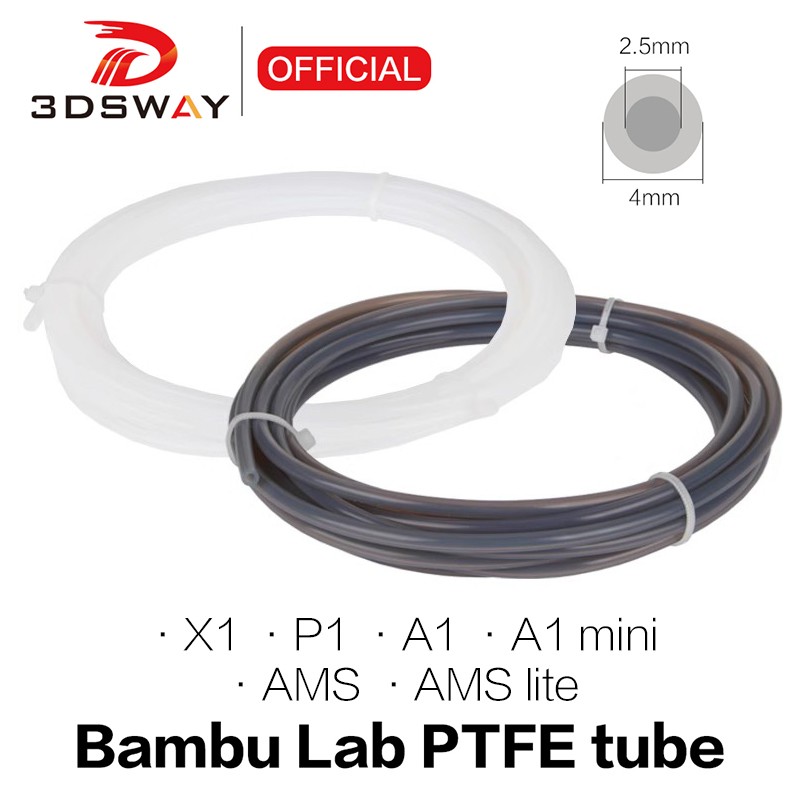 PTFE Tube for Bambu Lab X1 P1 A1 mini 3D Printer Bowden Extruder 1.75mm Filament