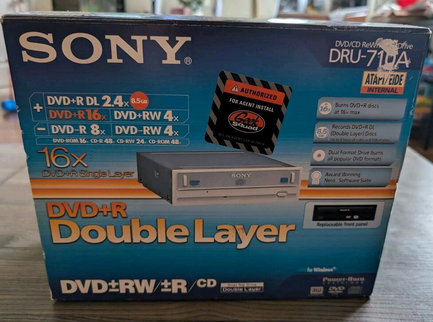 SONY DVD/CD ReWritable Drive DRU-710A DVD+R Double Layer New Open Box