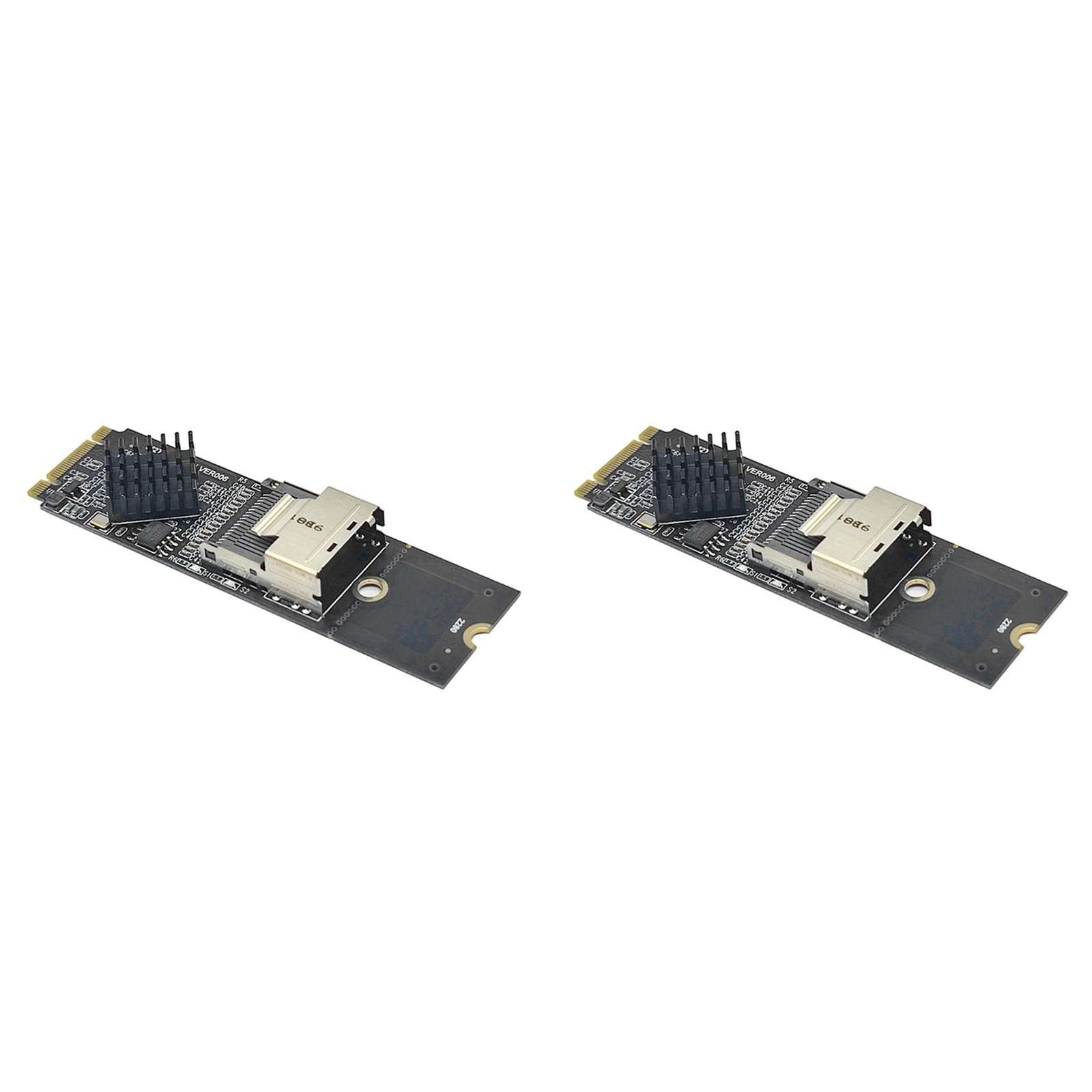 2X M.2 NVME to SFF-8087 SATA3.0 Expansion Card -SAS/ Hard Disk Adapter Card2231