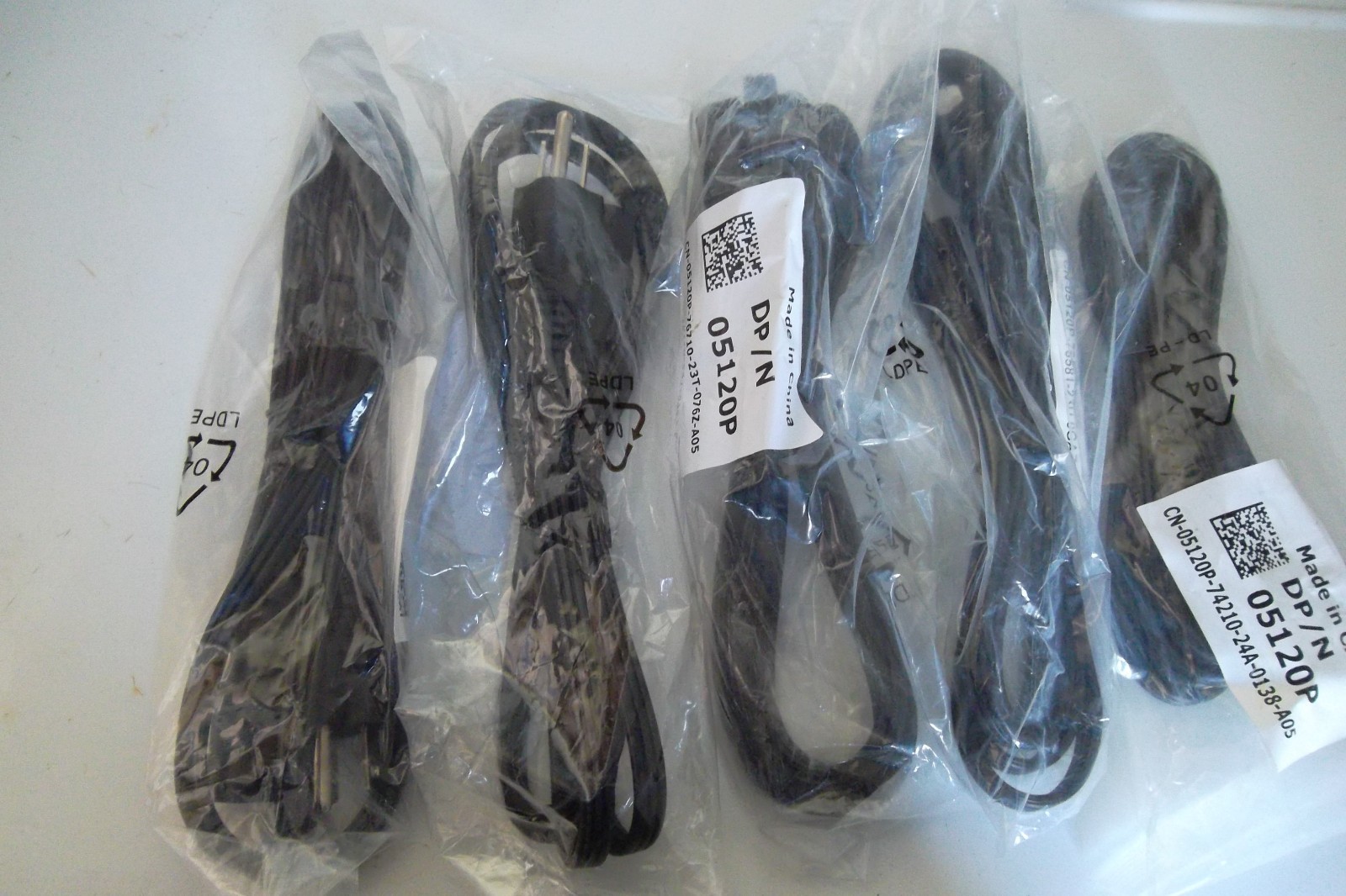 LOT 10 Dell OEM Desktop Computer Power Cord 125V Black C13 6FT 3-Prong 5120P NEW