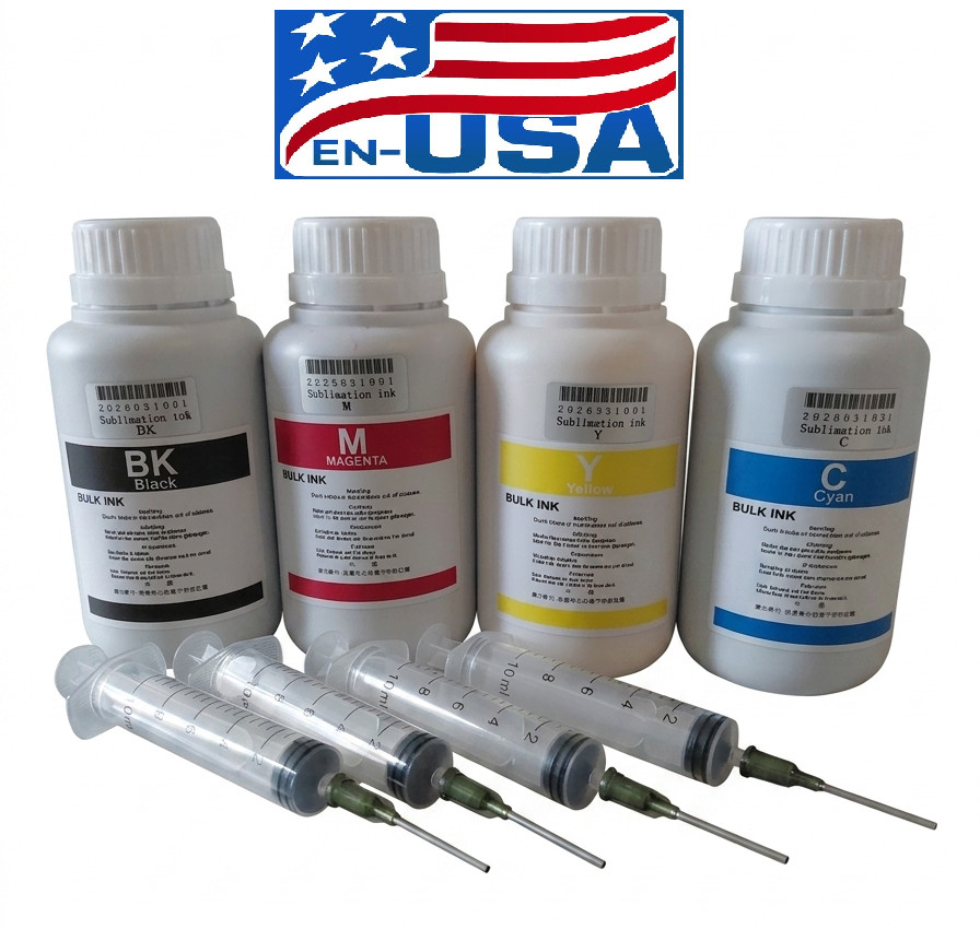 Premium sublimation ink kit Compatible with Epson EcoTank printer 4 x 250ml CMYK