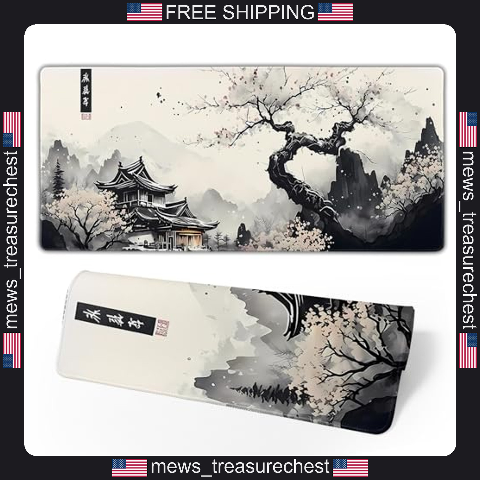 Large Gaming Mouse Pad XL 31.5x11.8 Inch Non-Slip Rubber Base Waterproof