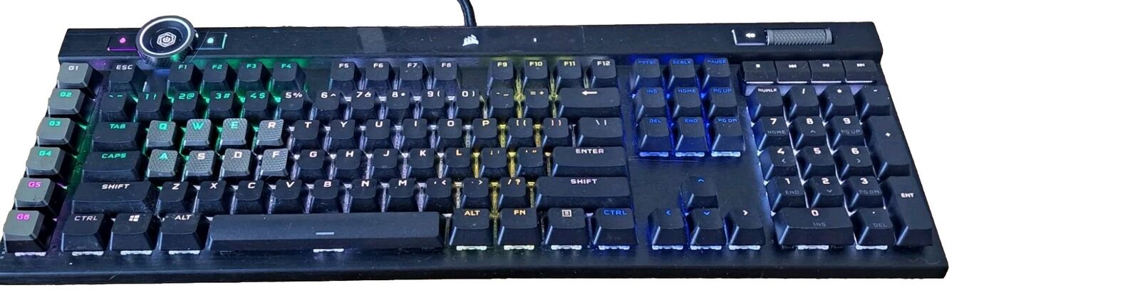Corsair K100 RGB Optical-Mechanical Gaming Keyboard - Black Ex Condition 