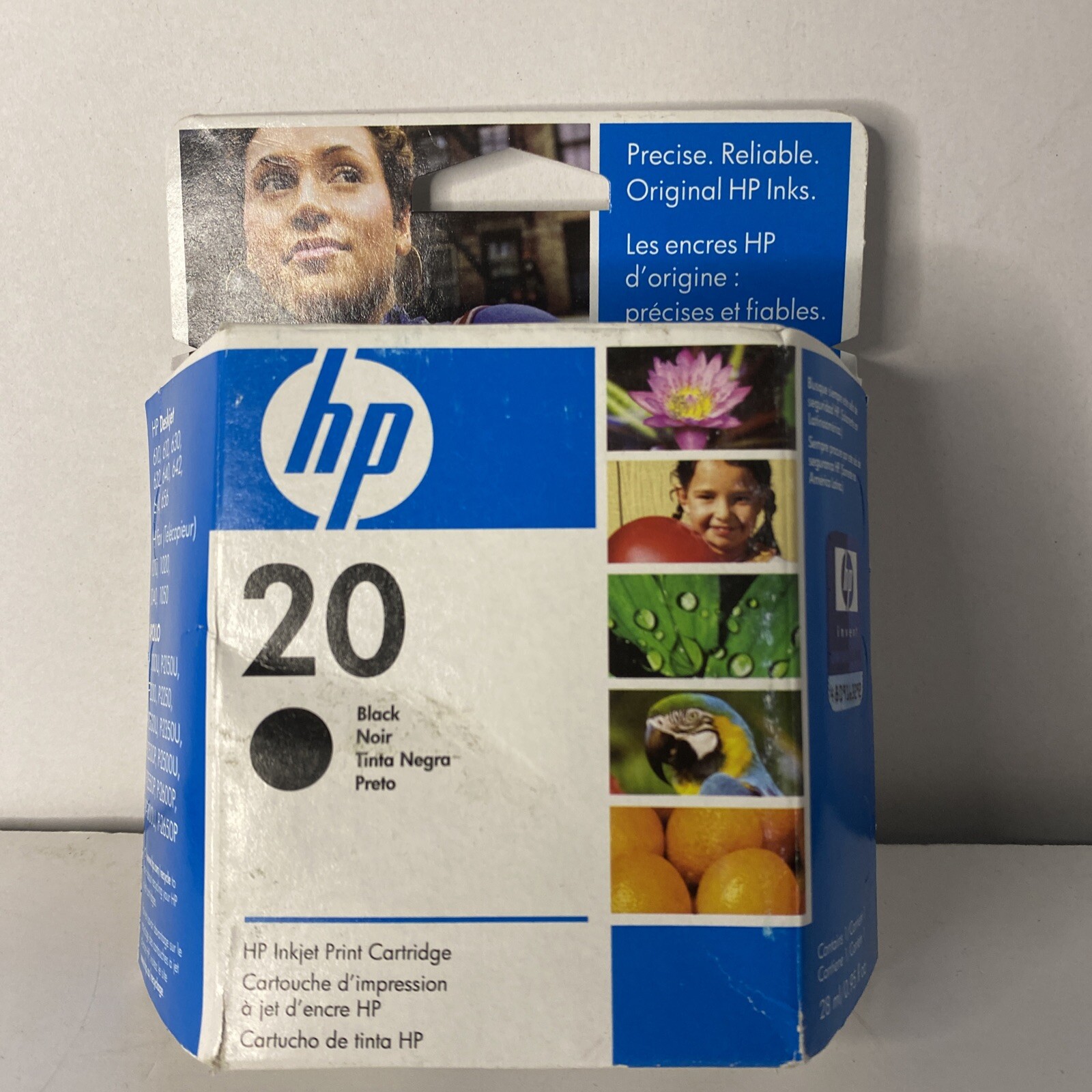 Genuine HP 20 Black Ink Cartridge Factory Sealed In Box - Exp 06/2010 🔥