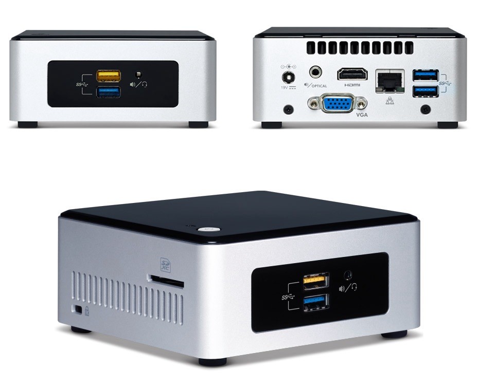 Intel NUC NUC5CPYH Mini PC Kit Intel Celeron HDMI VGA SD SATA 2.5 Barebone Box
