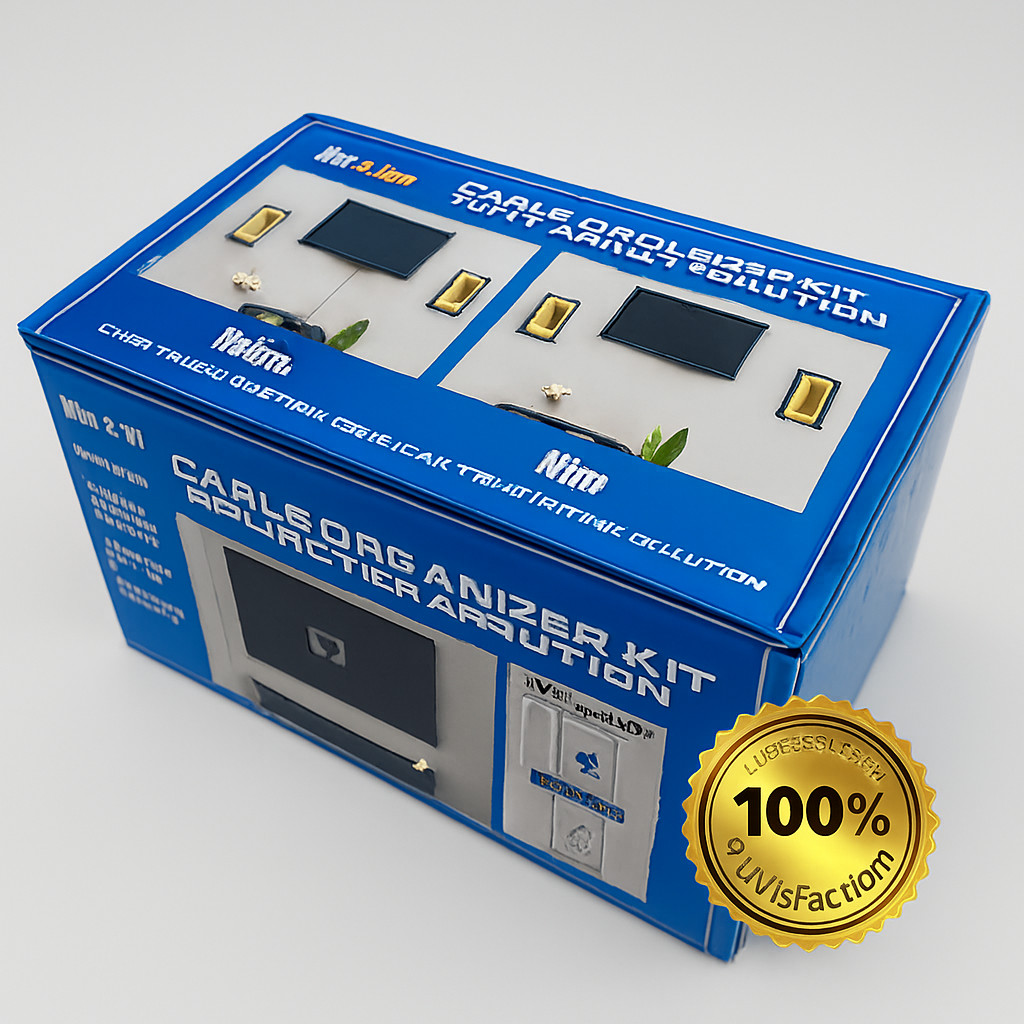 DataComm Cable Organizer Kit With Power Solution  (50-3323-WH-KIT) New
