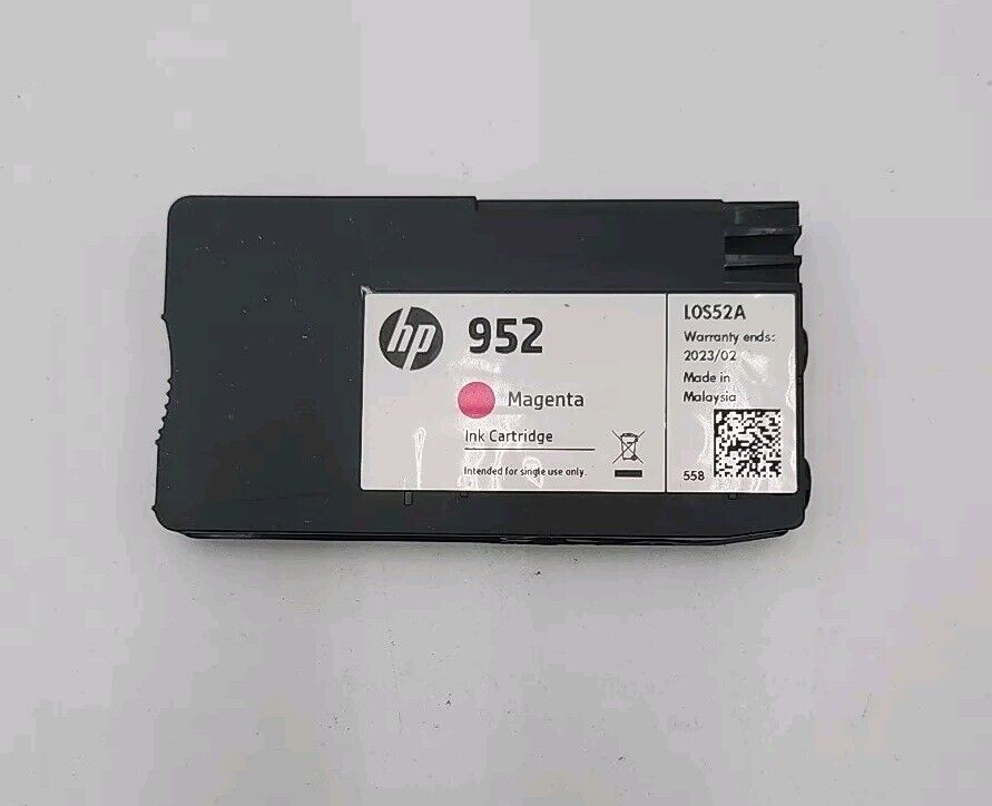 HP #952 L0S52A Magenta Ink Cartridge Genuine Exp 02/2023 Open Box