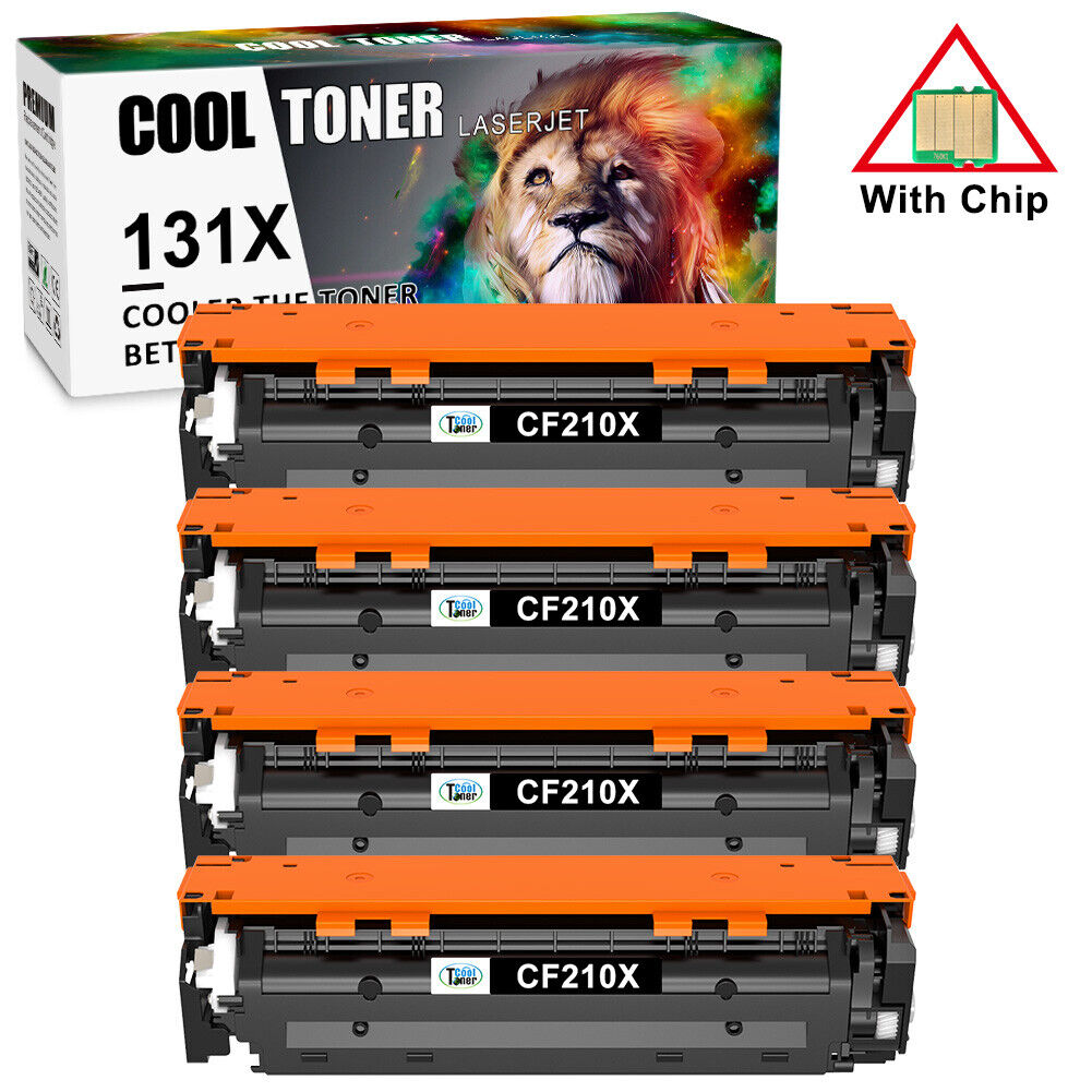 4x High Yield CF210X Black Toner Cartridge for HP Laserjet Pro 200 M251nw M276nw