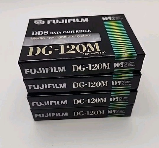 Fujifilm DDS Data Cartridge Media Recognition System DG-120M Lot Of 4 Sealed 