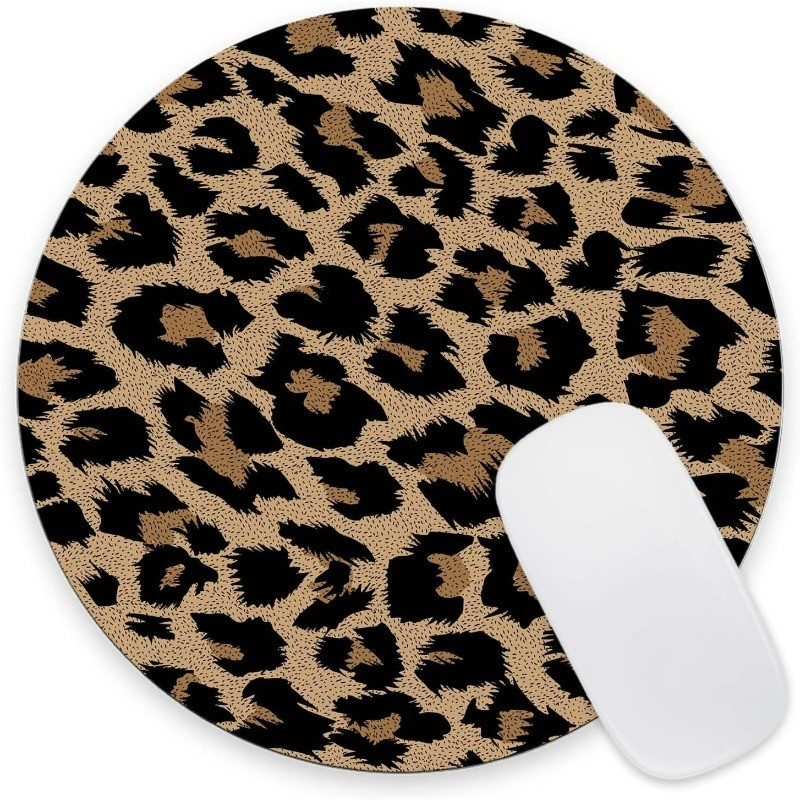 Fashion Leopard Mouse Pad: Iconic Print Desk Decor for Trendy Workspaces & Gift