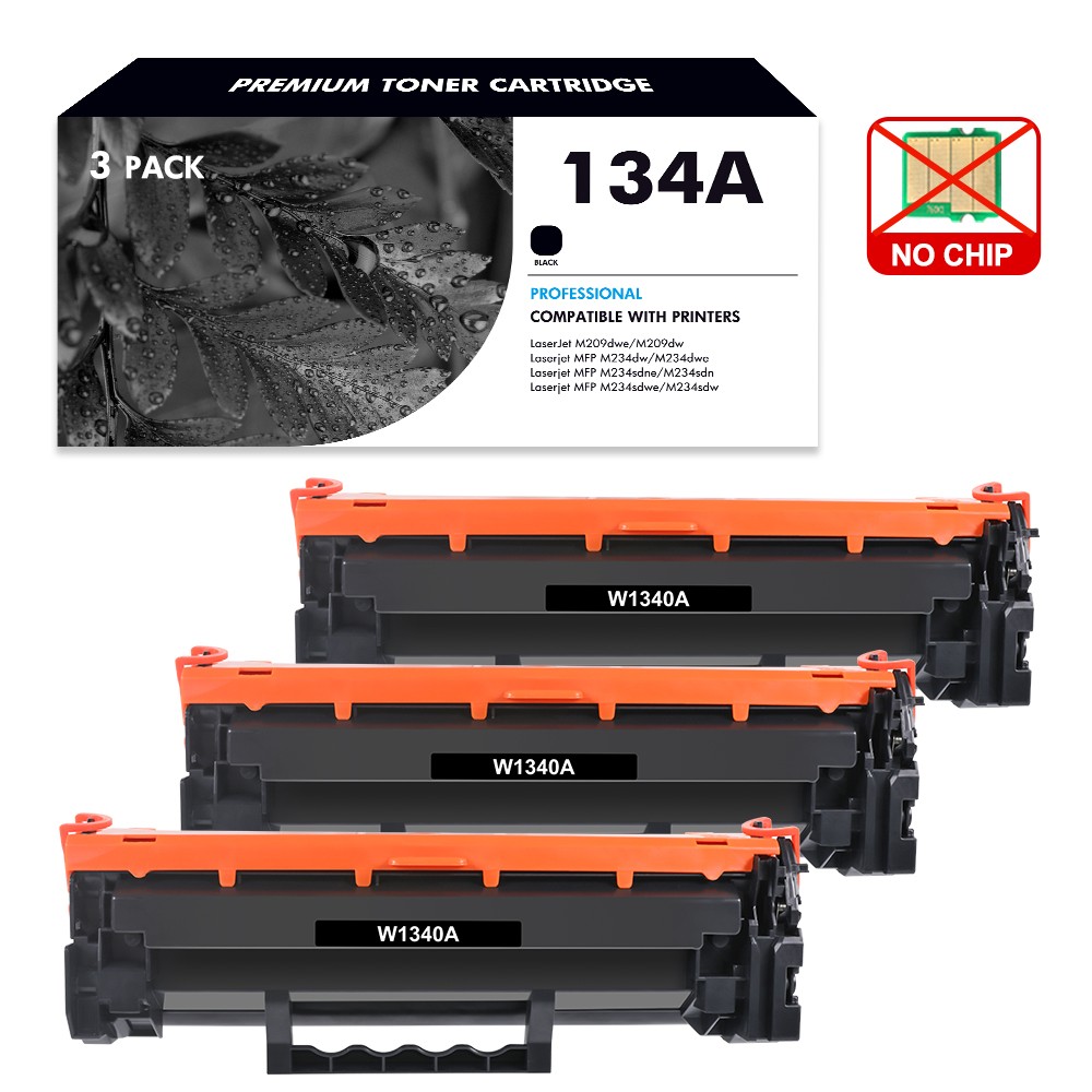 3PK No Chip W1340A Toner Compatible With HP LaserJet M209dwe MFP M234dw M234sdn