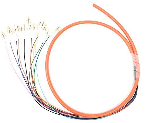 12 Strand OM1 62.5/125 Multimode LC UPC Fiber Pigtail 3M for Splice Fiber Optic