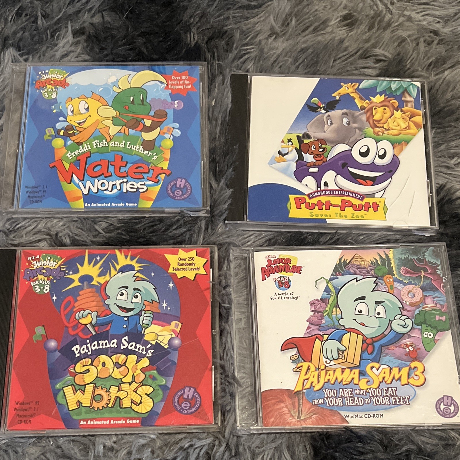 Humongous Entertainment Junior Adventure Kids CD-ROM Games Lot Win/Mac English