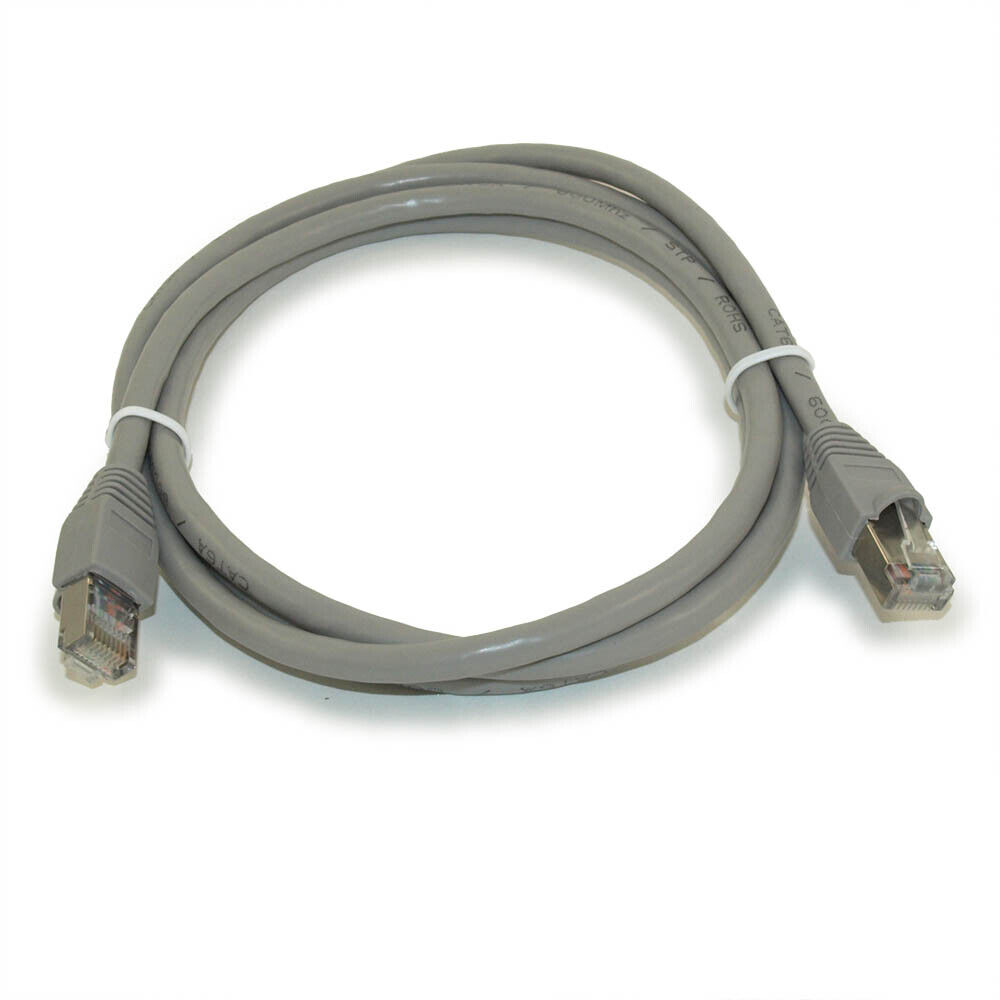 5ft Cat6A SHIELDED Ethernet RJ45 Patch Cable Stranded Snagless Booted GRAY