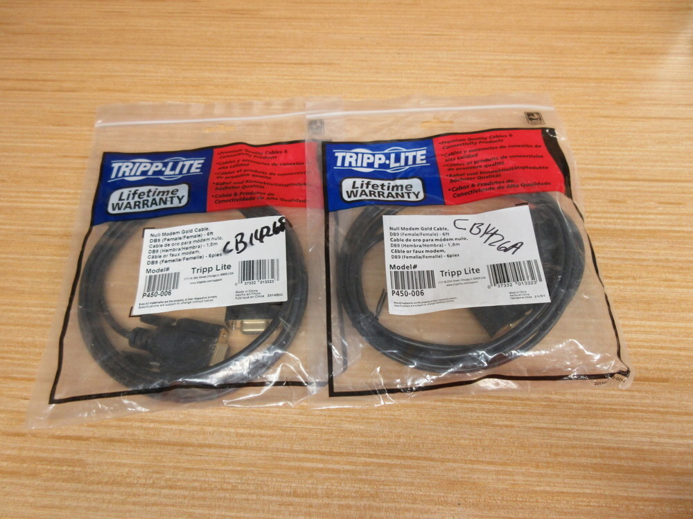 Tripp Lite P450-006 Null Modem Gold Cable P450006 (Pack of 2)