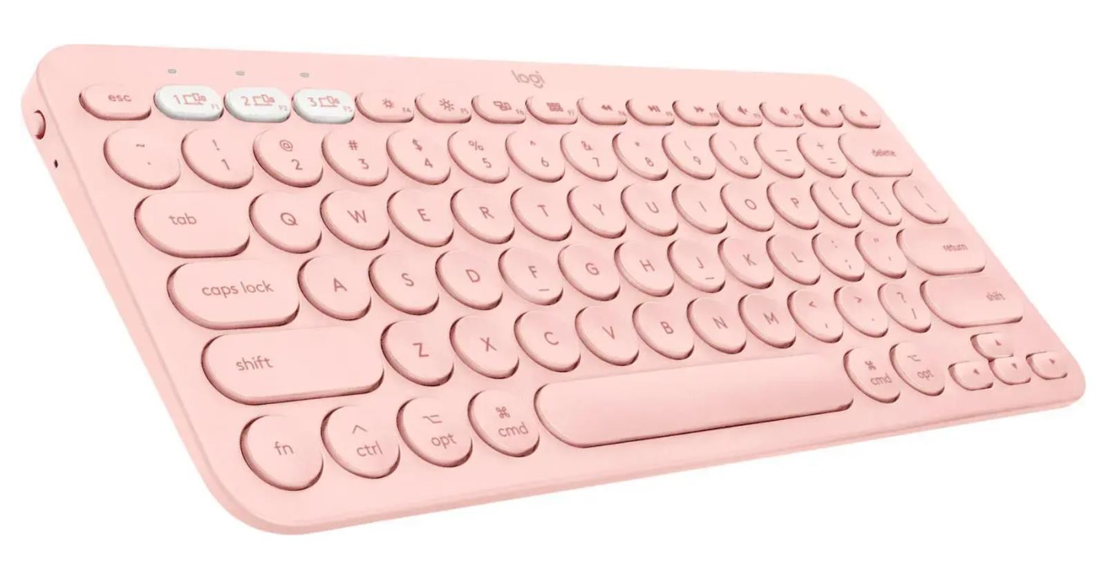 Logitech K380 TKL Wireless Scissor Keyboard for PC Mac, Android, iPad OS - Rose