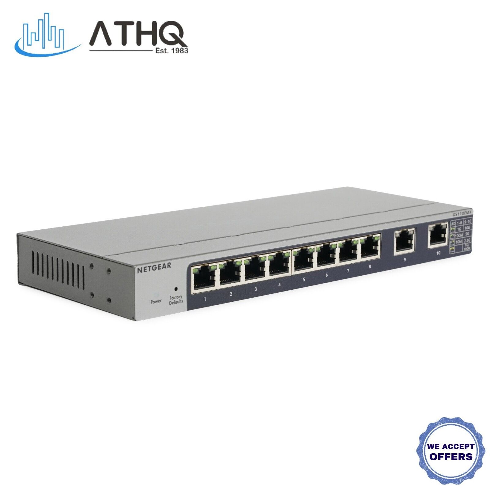 Netgear 8 Port Gigabit Internet Smart Managed Plus Wall Mount Ethernet Switch