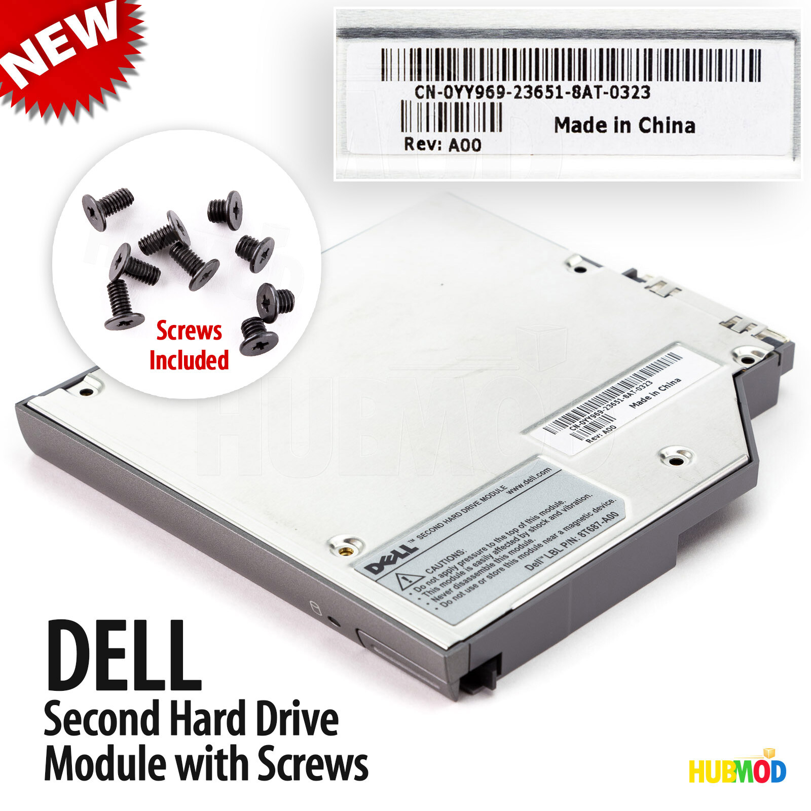 Genuine DELL 2nd IDE HDD Hard Drive Caddy Media Bay Precision M20 M60 M65 M70