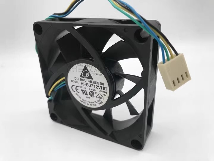 Delta AFB0712VHD 7020 DC12V 0.40A 7CM 4-Pin PWM Cooling Fan