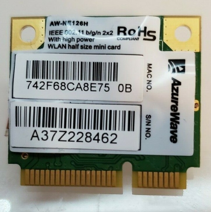 New Genuine AzureWave AW-NB126H AR5B225 WiFi 2.4GHz WiFi Wireless Card