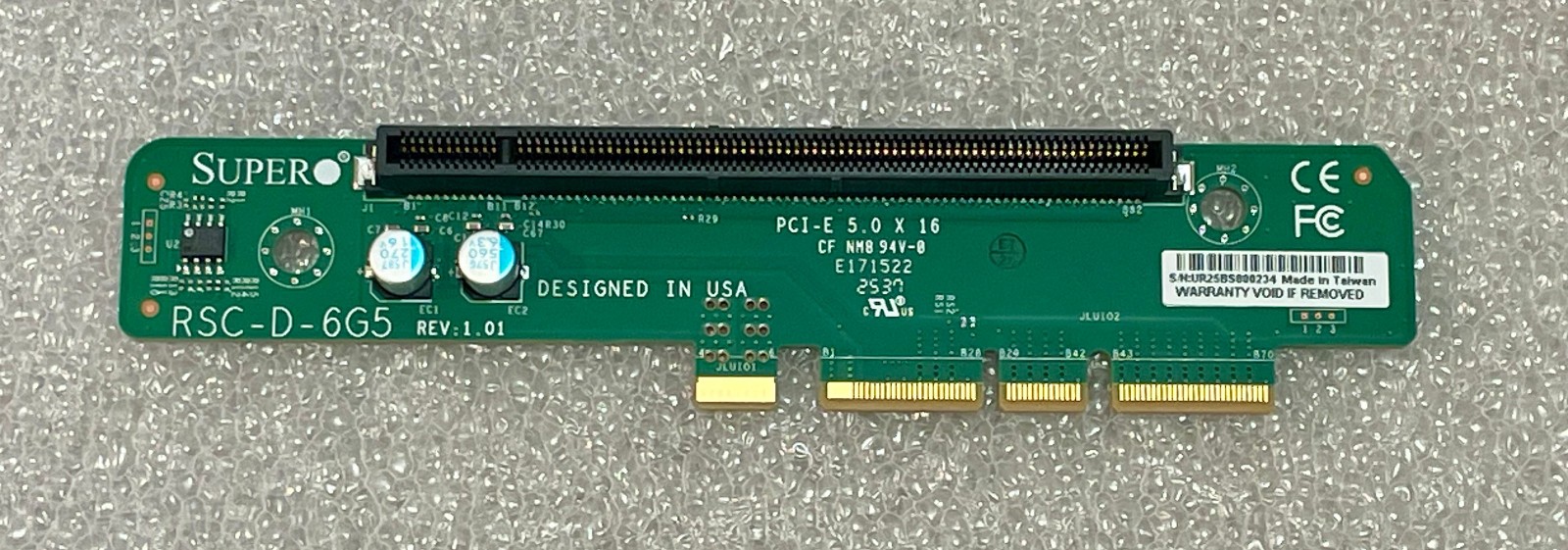Supermicro  RSC-D-6G5 1U LHS DCO Riser card with one PIC-E 5.0 X16 slot