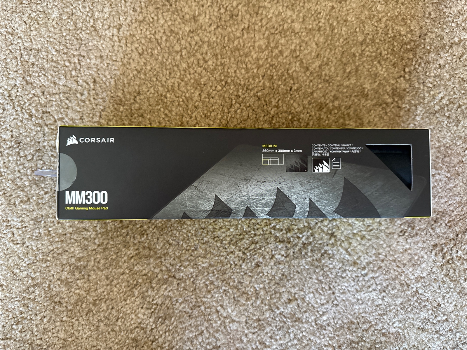Corsair CH-9000106-WW MM300 Anti-Fray Cloth Gaming Mouse Pad, Medium