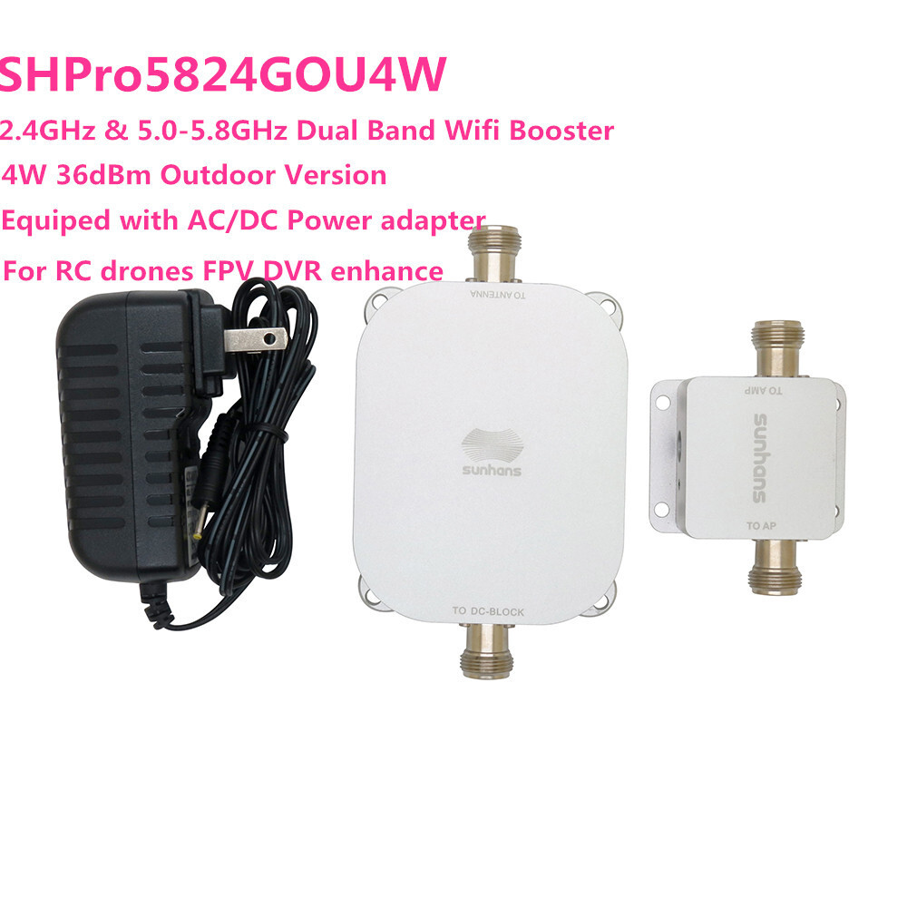 HIGH POWER 2.4G 5.8G Dual Band 4W Wifi Signal Booster SHPro5824GOU4W OUTDOOR
